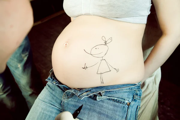 Muza w ciąży — Zdjęcie stockowe