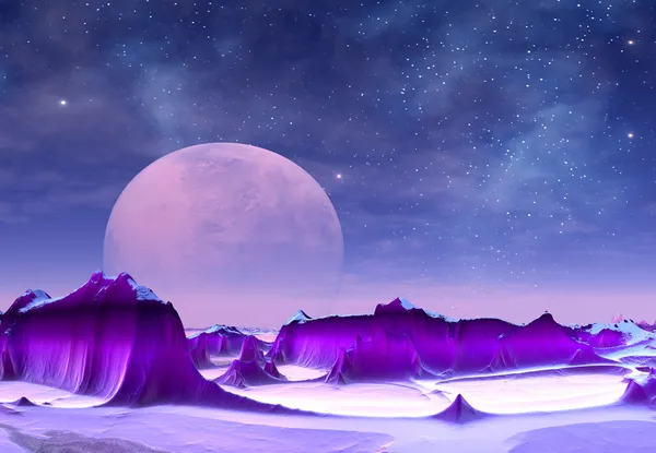 Фиолетовая луна — стоковое фото