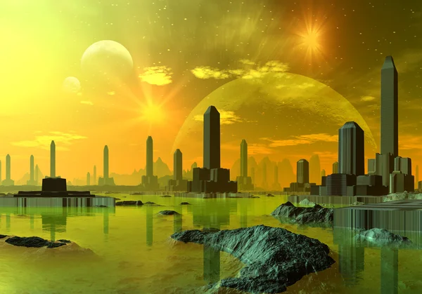 Alien-Planet Äthernie — Stockfoto