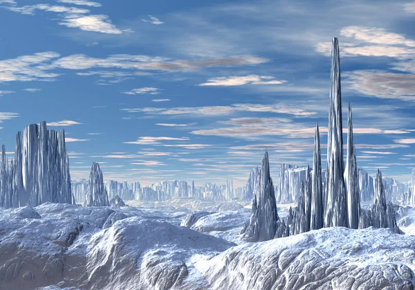 氷月 - エイリアンの惑星 — ストック写真