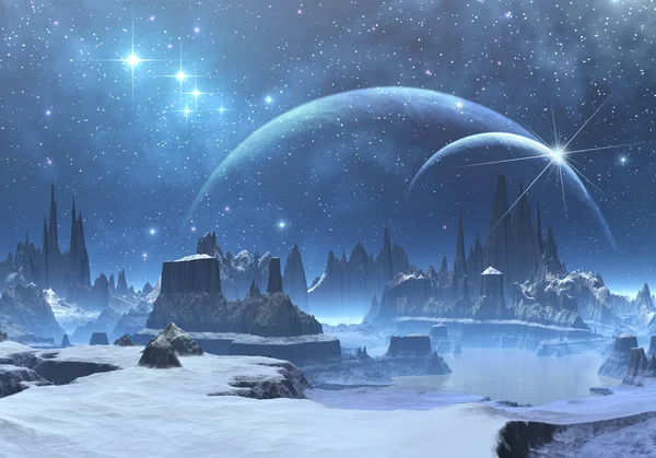 Fantasy Ice Planet — Stock Photo, Image