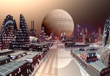 Futuristic Cityscape clipart