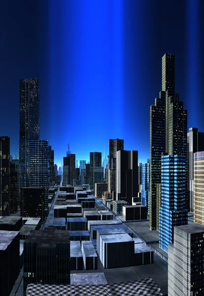 Futuristisches Stadtbild — Stockfoto