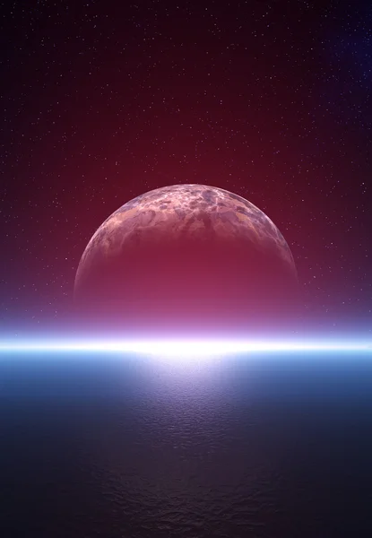 Obce planety, księżyc — Zdjęcie stockowe