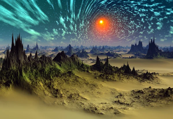 ファンタジーなエイリアンの惑星 — ストック写真