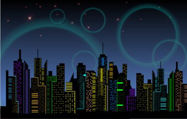 Nignt city clipart