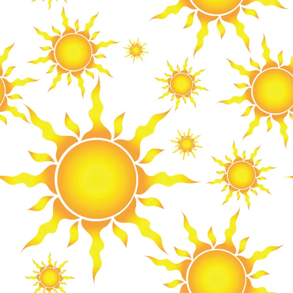 Бесшовный рисунок с солнцем — стоковый вектор