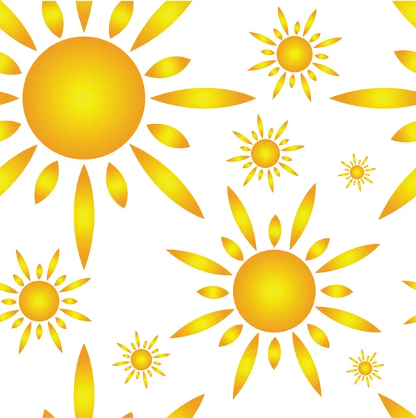 太陽とのシームレスなパターン — ストックベクタ