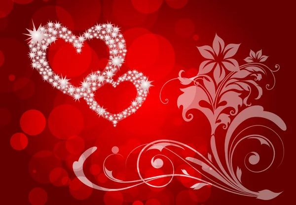 Två hjärtan i kärlek — Stock vektor