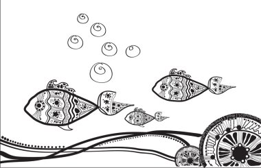 Decorative Fish clipart