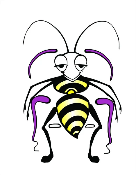 Decoratieve wasp — Stockvector