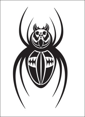 Black spider clipart