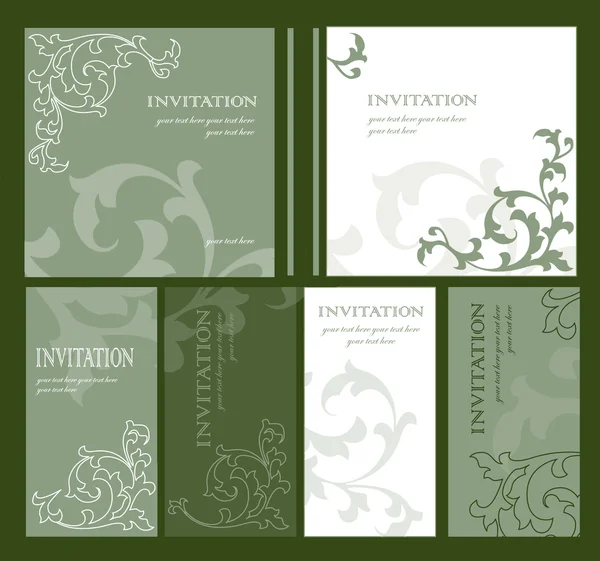 Invitation cards — Stock Vector