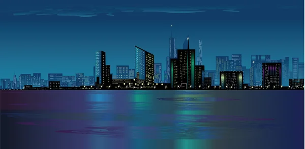 Ville de nuit — Image vectorielle