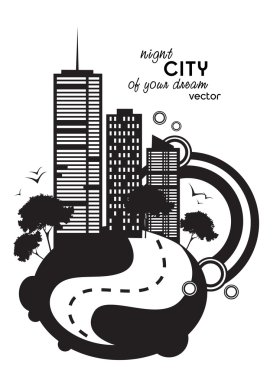 Night city clipart