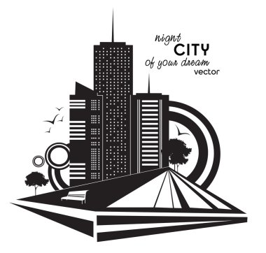 Night city clipart