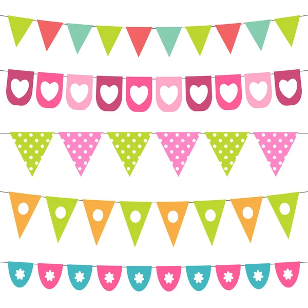 Vector bunting collection — Stockvector