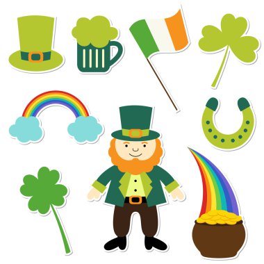 St. Patrick's Day elements set clipart