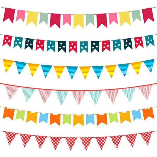 Vector bunting collection — Stockvector