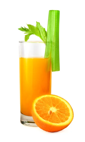 Orange juice and celery — Stock Photo, Image