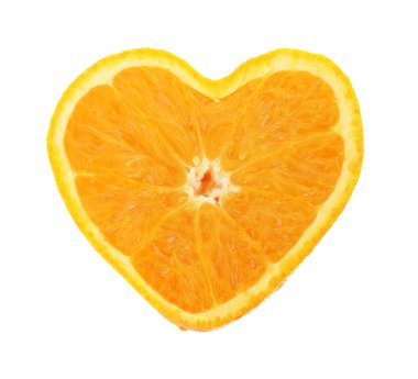 Orange heart clipart