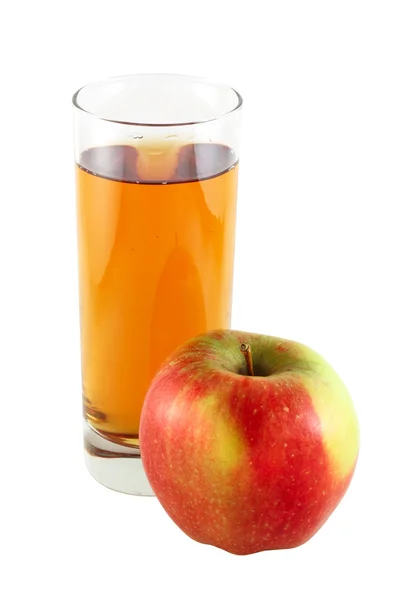 Χυμό μήλου, με ένα μήλο — Φωτογραφία Αρχείου