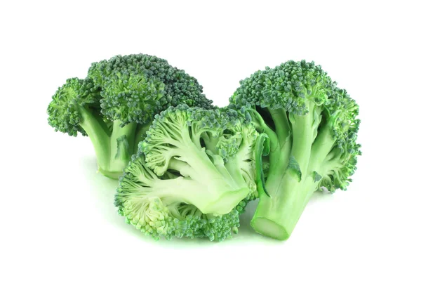 Broccoli pices på vit — Stockfoto