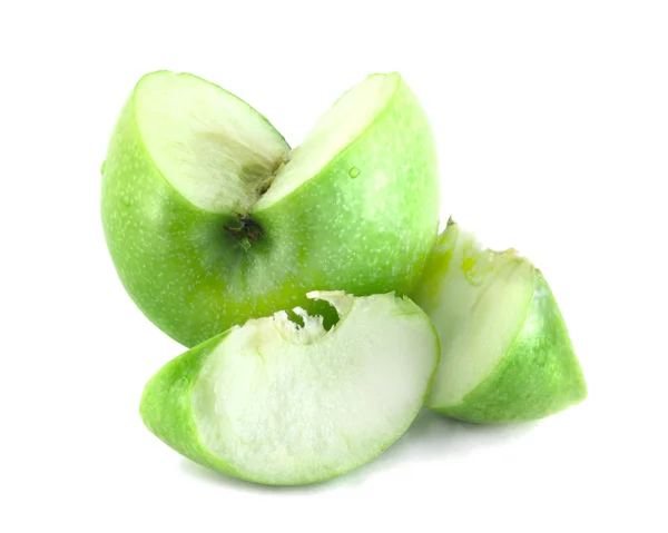 Cutted apple with two pieces — Stock Photo, Image