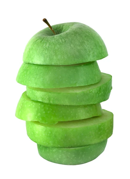 Stack of apple slices — Stock Photo, Image