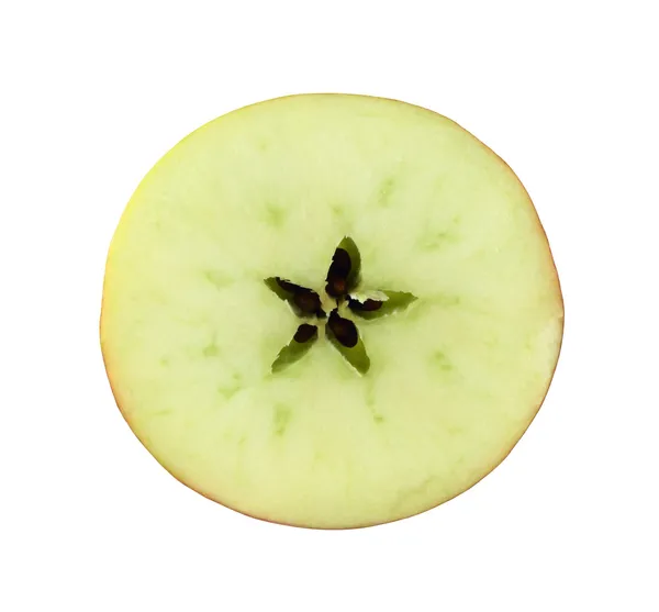 Slice cross section of red apple — Stock Photo, Image