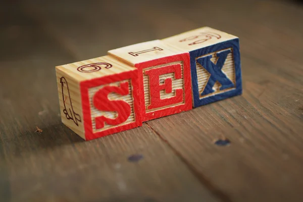 Bloki drewna seks — Zdjęcie stockowe