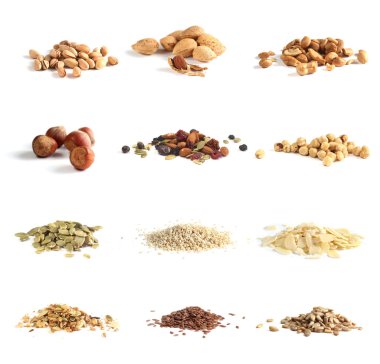 Assortment of nuts clipart