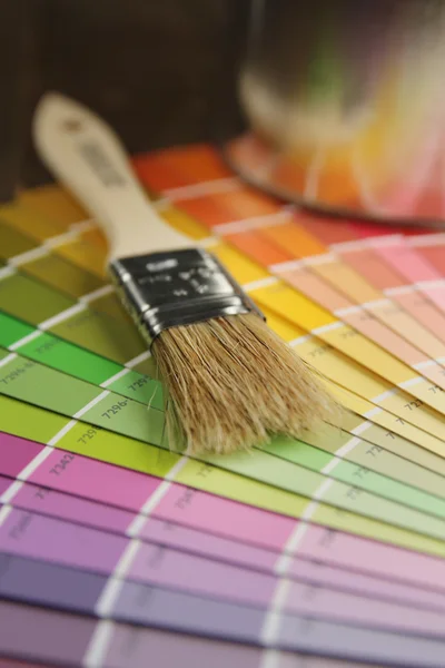 Brush and color guide — Stock Photo, Image