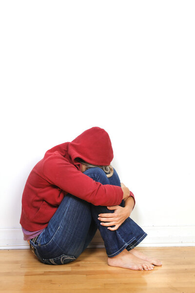 Испуганная женщина