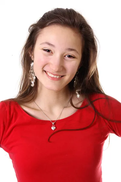 Uśmiechnięta dziewczyna nastolatka — Zdjęcie stockowe