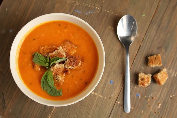 Zupa marchewkowa — Zdjęcie stockowe