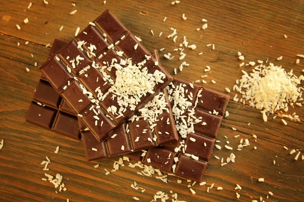 Chocolate and coconut — Stock Photo, Image