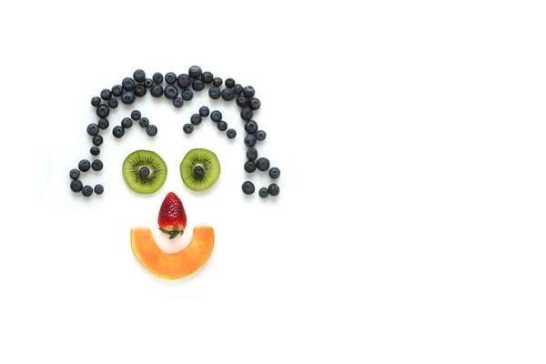Uśmiechnięta twarz owoce — Zdjęcie stockowe