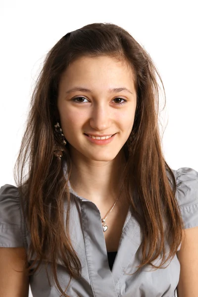 Retrato de uma adolescente sorridente — Fotografia de Stock