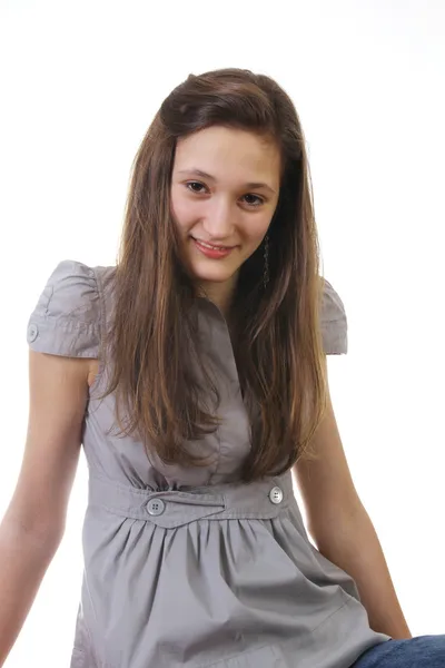 Retrato de uma adolescente sorridente — Fotografia de Stock