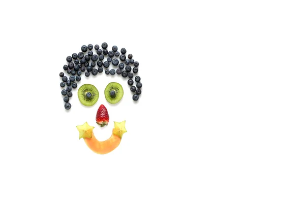 stock image Happy face made with fruits