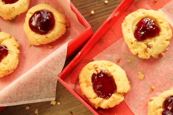 Cookies met jam — Stockfoto