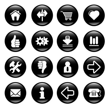 Icons for web sites clipart