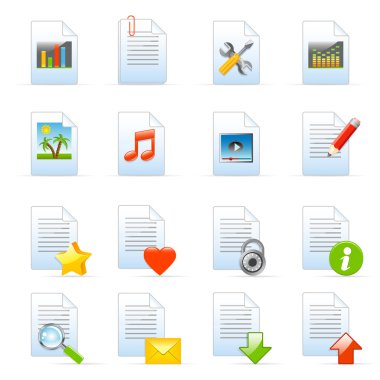 Document icons clipart