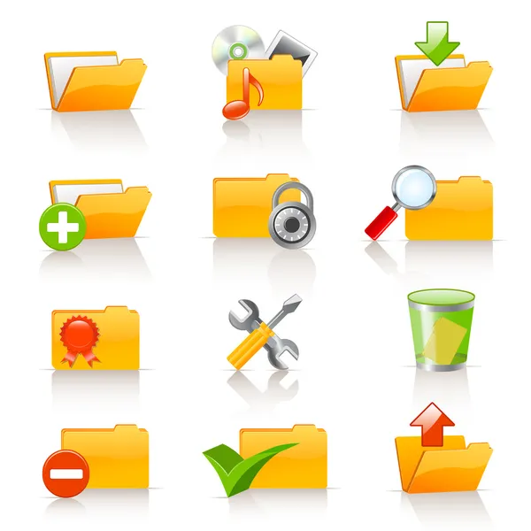 Folder icons — Stock Vector