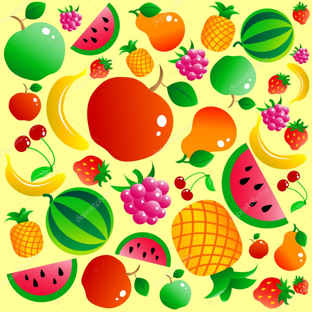 Fruit background Stock Vector Image by ©colorlife #8523777
