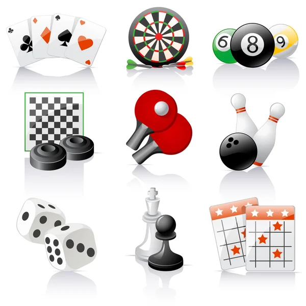 Games icons Stock Vector