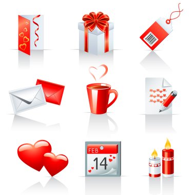 St. Valentine's Day icons clipart