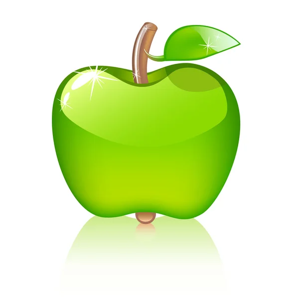 Πράσινο μήλο — Διανυσματικό Αρχείο