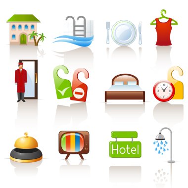 Hotel icons clipart